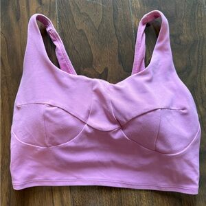 Lululemon Athletica Yoga Bra Top, Cropped Top,  Sports Bra, Pink Size 6